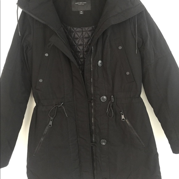 Andrew Marc Black Parka - Picture 2 of 8